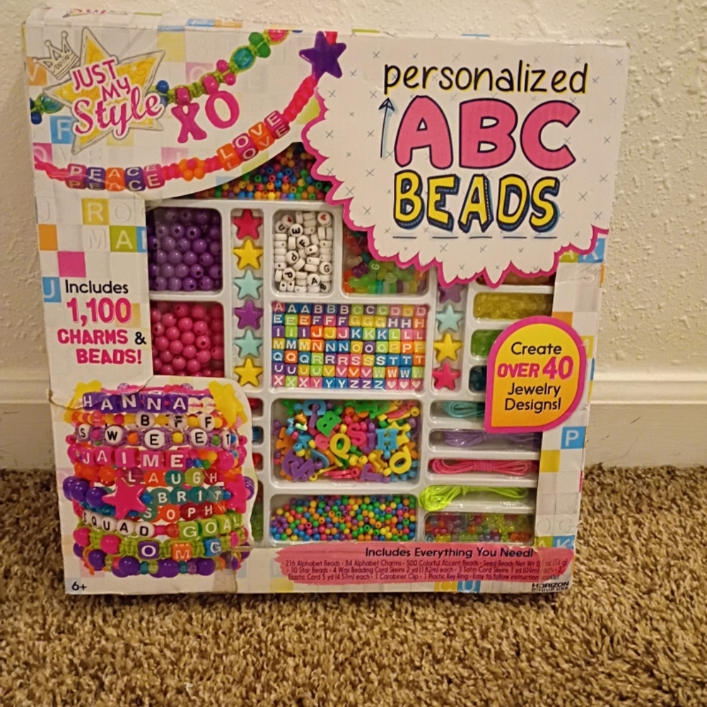 Colorful ABC Beads Kit with Charms
